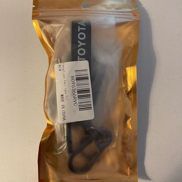 Toyota Logo key fob Keychain in Black leather with black/silver key fob case NWT - Picture 8 of 9
